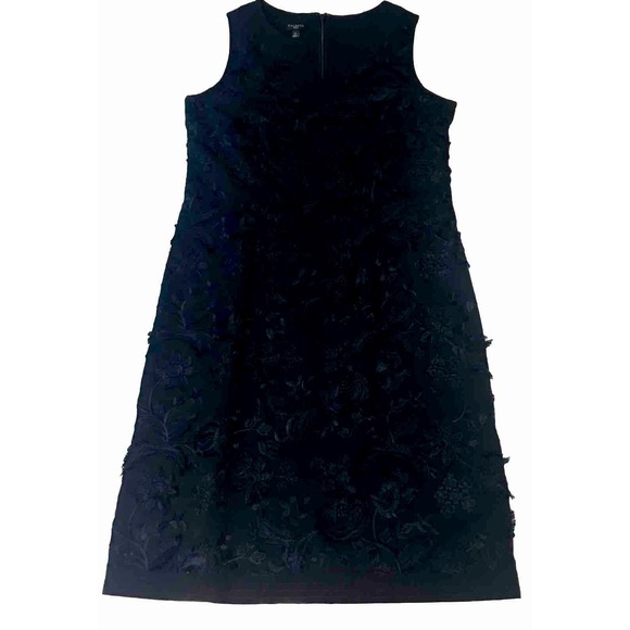 Talbots Dresses & Skirts - Talbots Navy Blue Cocktail sleeveless Dress Lace 37 in length 4P Very Dressy